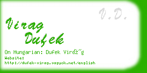 virag dufek business card